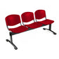 Panca 3 posti attesa Unisit Dado D5P3P - PPL rosso D5P3P/RO