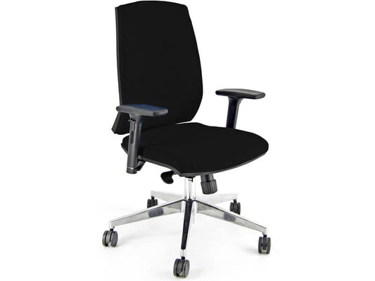 Sedia operativa girevole Unisit Larissa LR1S - rivestimento Eco nero - LR1S/EN