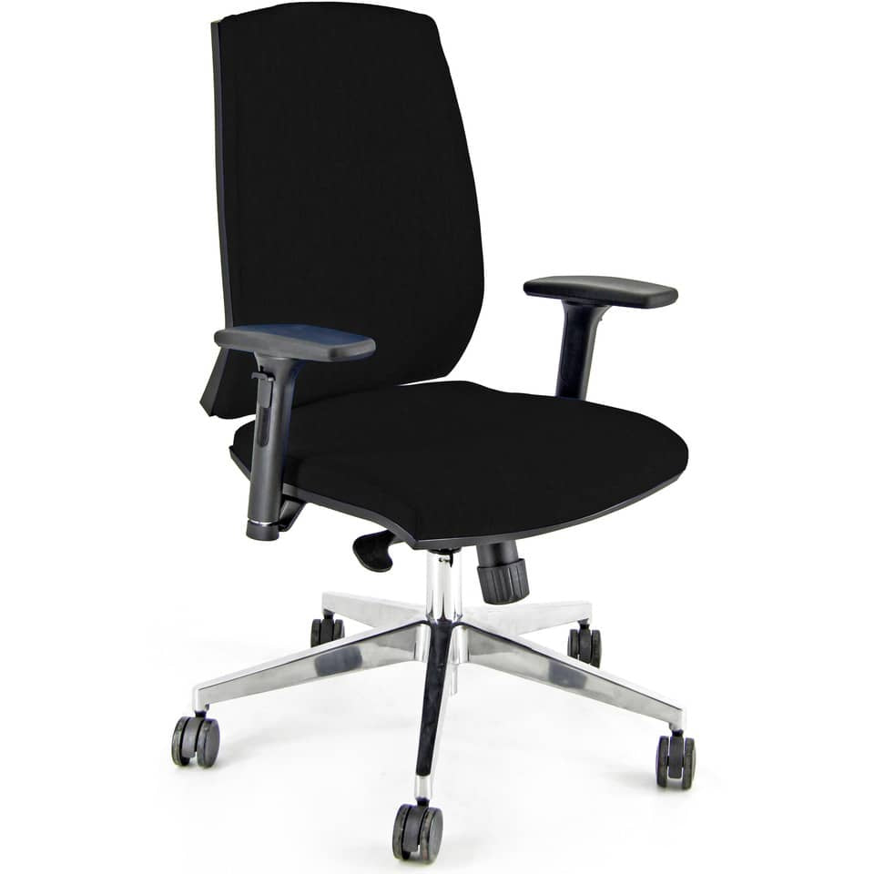 Sedia operativa girevole Unisit Larissa LR1S - rivestimento Eco nero - LR1S/EN