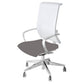 Sedia semidirezionale girevole Unisit Galatea GTJB schienale in rete bianco - rivest. similpelle grigio - GTJB/KG