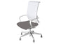 Sedia semidirezionale girevole Unisit Galatea GTJB schienale in rete bianco - rivest. similpelle grigio - GTJB/KG