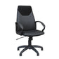 Poltrona direzionale girevole Unisit Guru GRP Eco Smart - rivestimento similpelle nero con braccioli  - GRP/KN