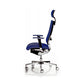 Sedia semidirezionale girevole Unisit Concept COTPG ergonomica con poggiatesta rivestimento fili luce blu - COTPG/F11