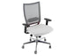 Sedia semidirezionale girevole Unisit Concept COT - schienale in rete - rivestimento pelle bianco - COT/PQ