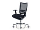 Sedia semidirezionale girevole Unisit Concept COT - schienale in rete - rivestimento pelle nero -COT/PN