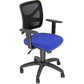 Sedia operativa girevole Unisit Pentagon Y10 PNBE schienale in rete nero rivest. Eco blu - con braccioli - PNBE/BR/EB