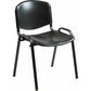 Sedia visitatore a 4 gambe Unisit Dado D5PS - struttura nera - PPL nero - conf. 2 pezzi - D5PS/2/NE