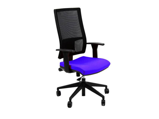 Sedia operativa girevole Unisit Nereide NDA schienele in rete - rivestimento Eco blu - NDA/EB