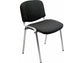 Sedia visitatore 4 gambe Unisit Dado D5G acciaio grigio - rivestimento eco nero - Conf. 2 pezzi - D5G/2/EN