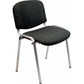 Sedia visitatore 4 gambe Unisit Dado D5G acciaio grigio - rivestimento eco nero - Conf. 2 pezzi - D5G/2/EN