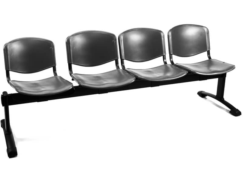 Panca 4 posti attesa Unisit Dado D54P - rivestimento Eco grigio scuro D54P/ET