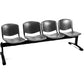 Panca 4 posti attesa Unisit Dado D54P - rivestimento Eco grigio scuro D54P/ET