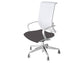 Sedia semidirezionale girevole Unisit Galatea GTJB schienale in rete bianco - rivest. fili luce grigio scuro GTJB/F14