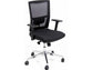 Sedia operativa girevole Unisit Larissa LR2 schienale in rete - rivestimento similpelle nero - LR2/KN