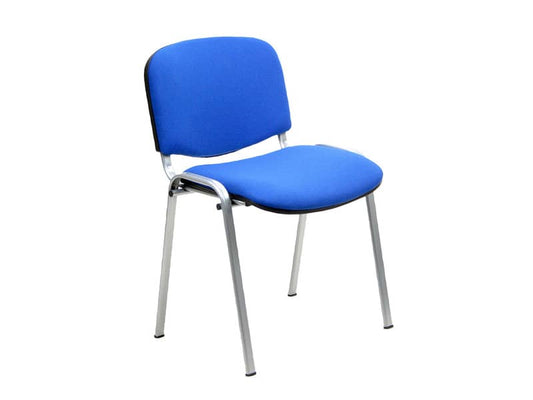 Sedia visitatore 4 gambe Unisit Dado D5G acciaio grigio - rivestimento ignifugo blu - Conf. 2 pezzi - D5G/2/IB