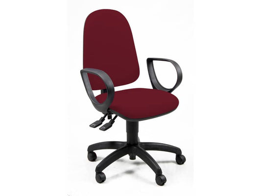 Sedia operativa girevole Unisit Jupiter JUYG Eco smart rivestimento ignifugo bordeaux - con braccioli - JUYG/BRJ/ID