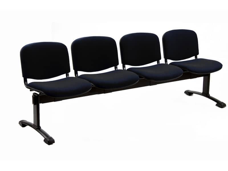 Panca 4 posti attesa Unisit Dado D54P - rivestimento Eco nero D54P/EN