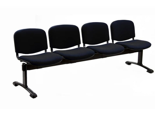 Panca 4 posti attesa Unisit Dado D54P - rivestimento Eco nero D54P/EN