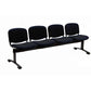 Panca 4 posti attesa Unisit Dado D54P - rivestimento Eco nero D54P/EN
