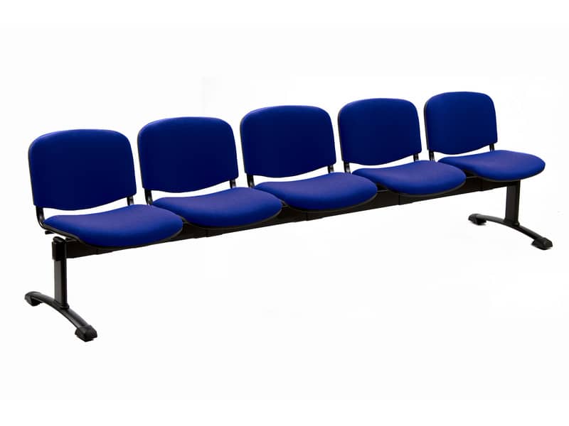 Panca 5 posti attesa Unisit Dado D55P - rivestimento ignifugo blu D55P/IB