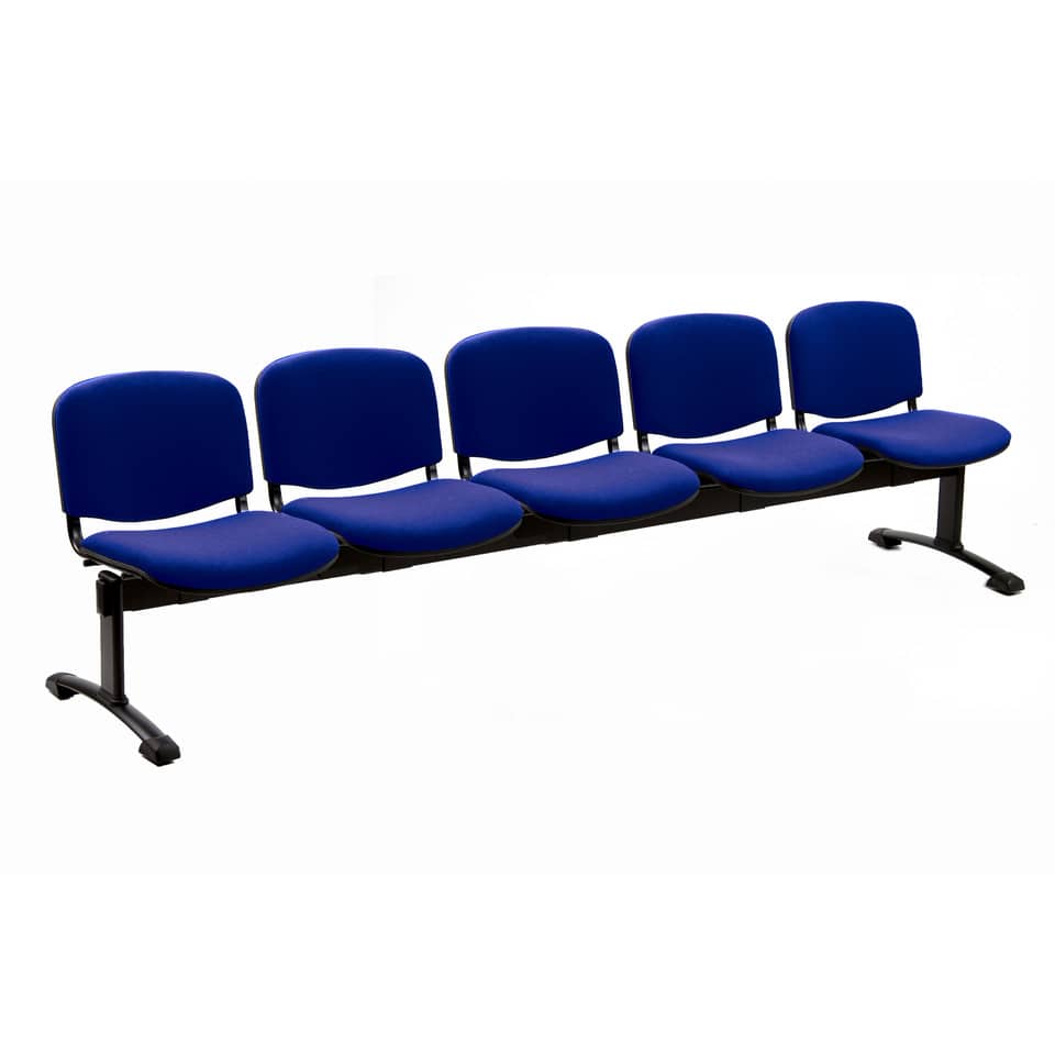 Panca 5 posti attesa Unisit Dado D55P - rivestimento ignifugo blu D55P/IB