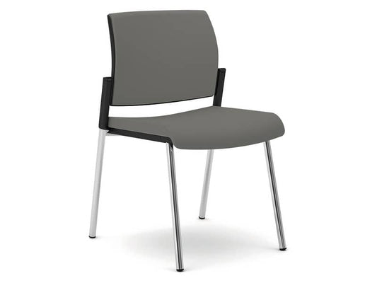 Sedia visitatore 4 gambe Unisit Kind KI4GTBB rivestimento fili di luce grigio scuro - KI4GTBB/F14