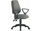 Sedia operativa girevole Unisit Leda LDAY Eco smart - schienale alto rivest. ignifugo grigio con braccioli LDAY/BR/IT