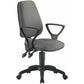 Sedia operativa girevole Unisit Leda LDAY Eco smart - schienale alto rivest. ignifugo grigio con braccioli LDAY/BR/IT