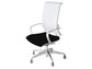 Sedia semidirezionale girevole Unisit Galatea GTJB schienale in rete bianco - rivest. similpelle  nero - GTJB/KN
