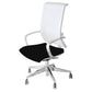 Sedia semidirezionale girevole Unisit Galatea GTJB schienale in rete bianco - rivest. similpelle  nero - GTJB/KN
