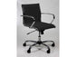 Poltrona direzionale girevole Unisit Pollux New PND schienale basso - rivest. pelle nero - con braccioli - PND/PN