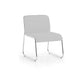 Sedia visitatore su slitta Unisit Carosello CA1 - struttura cromata - rivestimento similpelle bianco - CA1/KQ