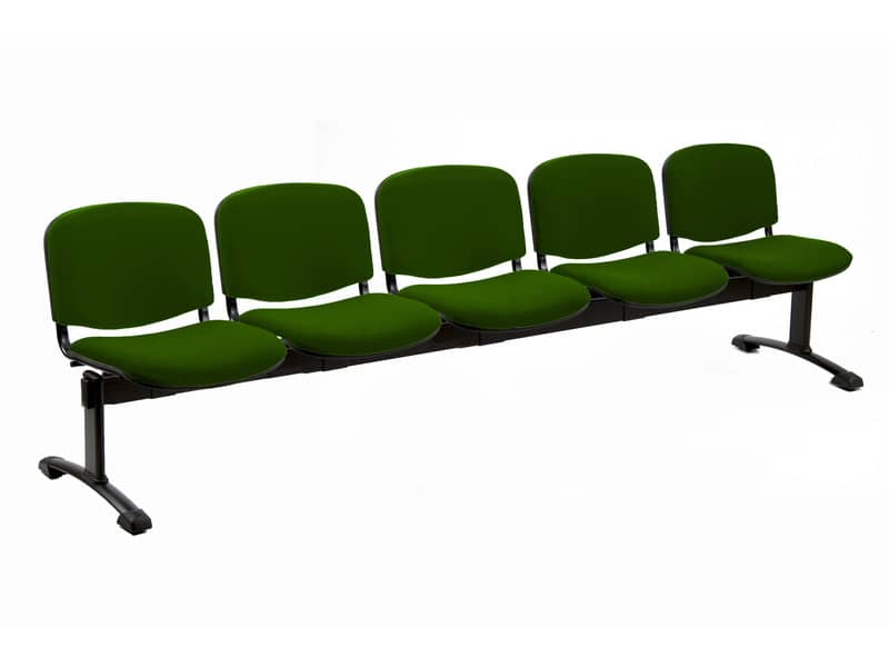 Panca 5 posti attesa Unisit Dado D55P - rivestimento Eco verde D55P/EV