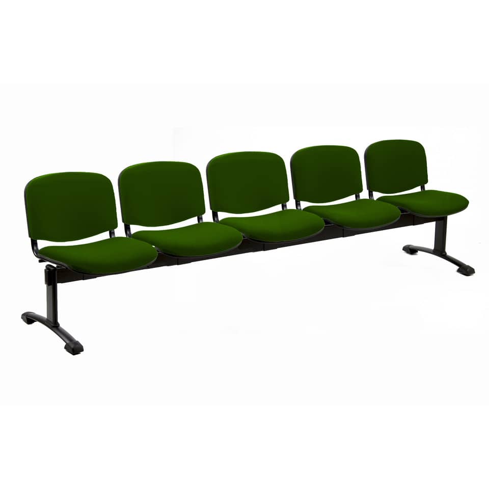Panca 5 posti attesa Unisit Dado D55P - rivestimento Eco verde D55P/EV