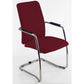 Sedia visitatore con slitta Unisit Lithium LTLTA schienale alto - rivest. ignifugo rosso - LTLTA/IR