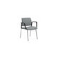 Sedia visitatore 4 gambe Unisit Kind KI4GNBR rivestimento fili di luce grigio scuro - con braccioli KI4GNBR/F14