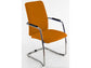 Sedia visitatore con slitta Unisit Lithium LTLTA schienale alto - rivest. Eco arancione - LTLTA/EA