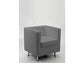 Divano attesa 1 posto Unisit Pragma PR1 schienale fisso - rivestimento in ecopelle grigio - PR1/KG