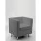 Divano attesa 1 posto Unisit Pragma PR1 schienale fisso - rivestimento in ecopelle grigio - PR1/KG