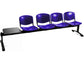 Panca 4 posti attesa Unisit Dado D54PT con tavolino - rivestimento ignifugo blu - D54PT/IB