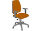 Sedia operativa girevole Unisit Jupiter JUBRG Eco smart - base grigia - rivest. Eco arancione - con braccioli - JUBRG/EA
