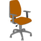 Sedia operativa girevole Unisit Jupiter JUBRG Eco smart - base grigia - rivest. Eco arancione - con braccioli - JUBRG/EA