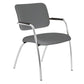 Sedia visitatore a 4 gambe Unisit Lithium LT4G struttura cromata - rivest. similpelle grigio - LT4G/KG