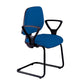 Sedia operativa visitatore Unisit Leda LDS Eco smart su slitta - rivestimento ignifugo - blu -LDS/IB