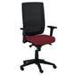 Sedia semidirezionale girevole Unisit Kind KIAN schienale in rete nero - rivestimento ignifugo bordeaux - KIAN/ID