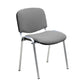 Sedia visitatore 4 gambe Unisit Dado D5C acciaio cromato - rivestimento eco grigio scuro - Conf. 2 pezzi - D5C/2/ET