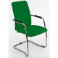 Sedia visitatore con slitta Unisit Lithium LTLTA schienale alto - rivest. Eco verde - LTLTA/EV