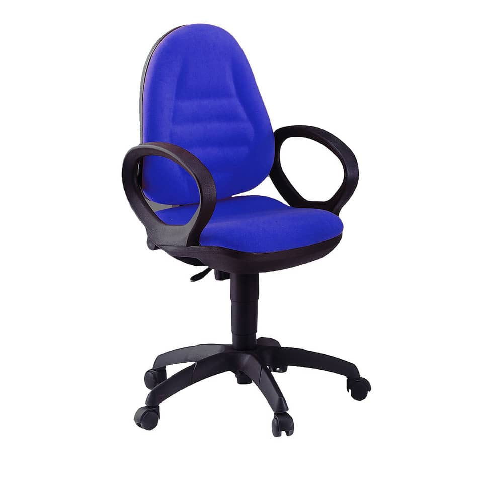 Sedia operativa girevole Unisit Metis MTA Eco Smart - rivestimento ignifugo blu - MTAS/IB