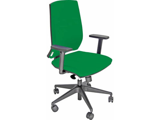 Sedia operativa girevole Unisit Larissa LR1S - rivestimento Eco verde - LR1S/EV