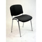 Sedia visitatore 4 gambe Unisit Dado D5C acciaio cromato - rivestimento eco nero - Conf. 2 pezzi - D5C/2/EN